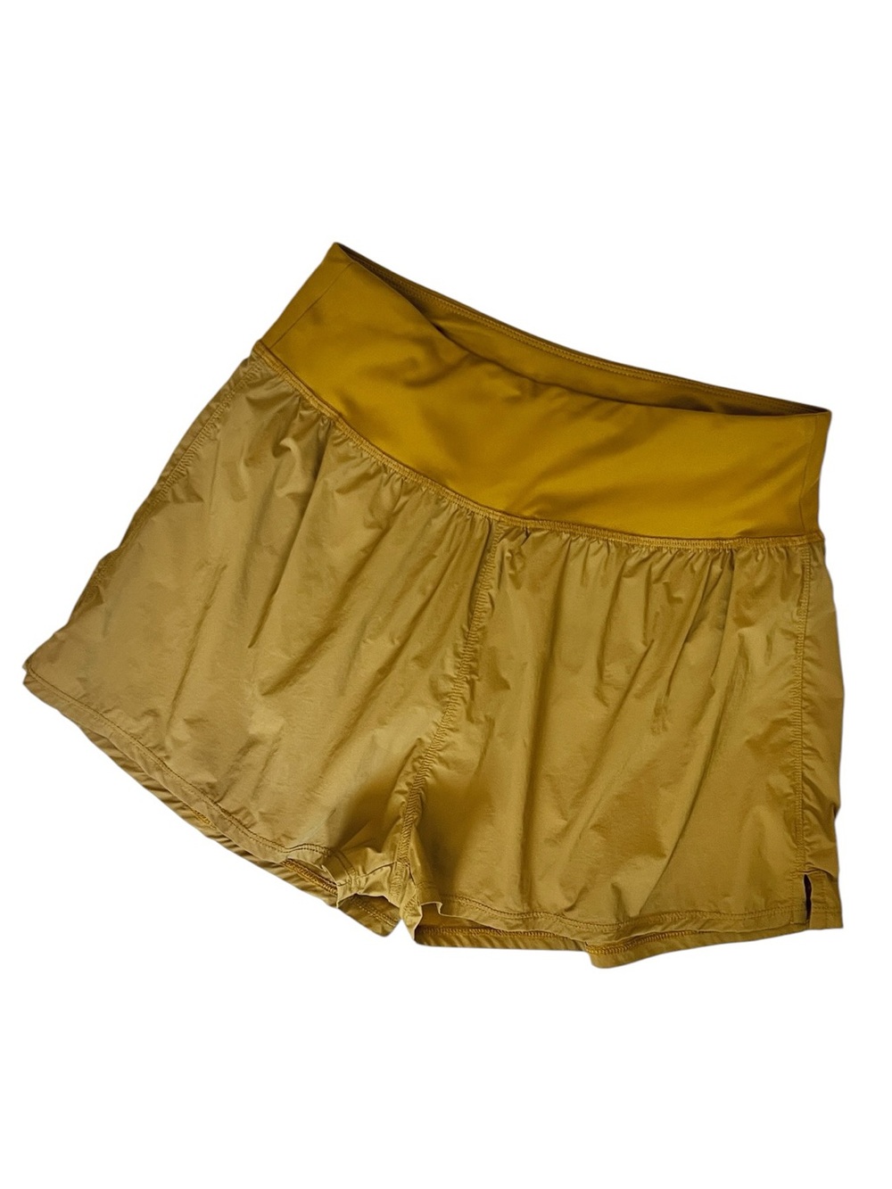 MADEWELL Women's MWL Active Running Shorts Mustard Yellow Shorts Sz S